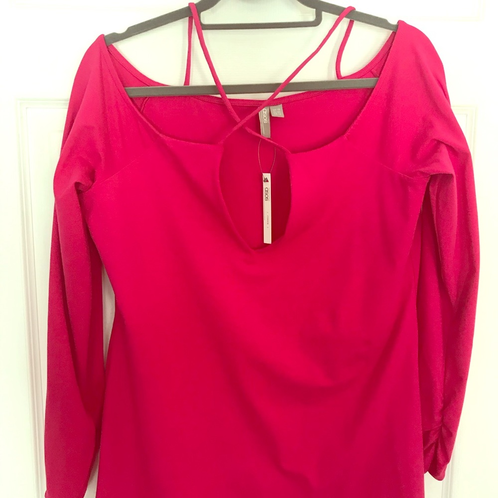 Cute cross hot pink shirt